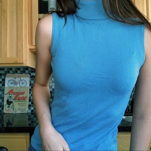Vintage Ann Taylor Cornflower Blue Turtleneck